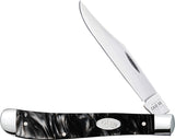 Case Cutlery Slimline Black Pearl Kirinite Folding Stainless Clip Pt Knife 23677