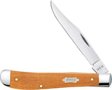 Case Cutlery Slimline Trapper Tan Micarta Folding Stainless Pocket Knife 23691