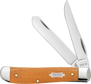 Case Cutlery Mini Trapper Natural Micarta Folding Stainless Pocket Knife 23695