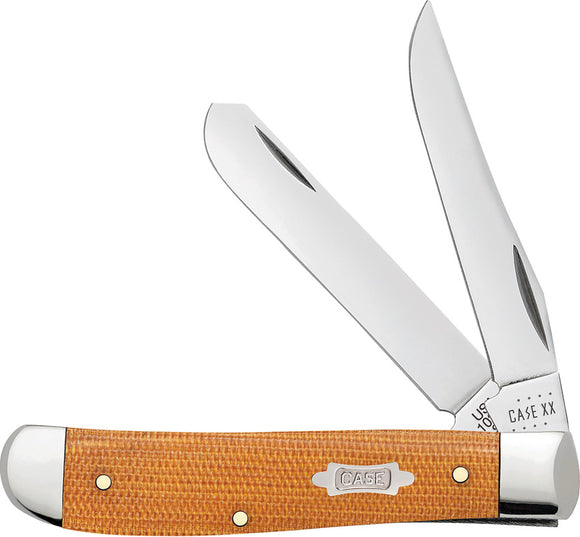 Case Cutlery Mini Trapper Natural Micarta Folding Stainless Pocket Knife 23695