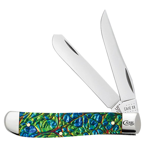 Case Cutlery Mini Trapper Knife Black Sea Dichrolam Folding Stainless 25116