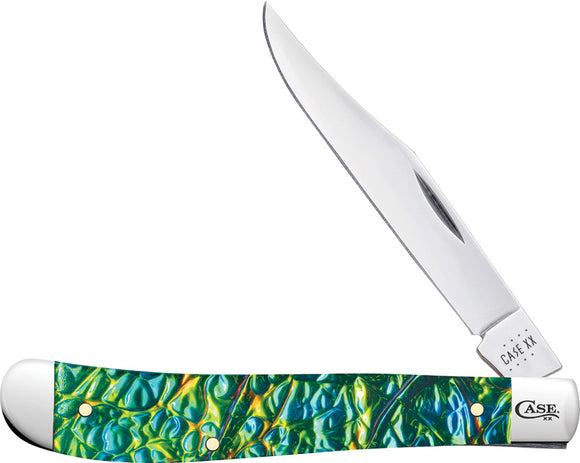 Case Cutlery Slimline Trapper Pocket Knife Black Sea Dichrolam Folding 25120