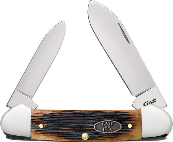 Case Cutlery Canoe Antique Barnboard Bone Folding Stainless Pocket Knife 25156
