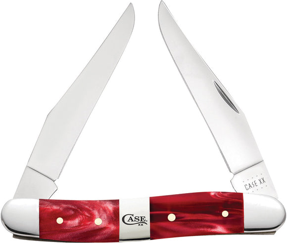 Case Cutlery Muskrat Red Pearl Kirinite Folding Pocket Knife 25275