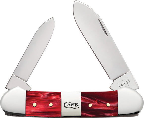 Case Cutlery Canoe Red Pearl Kirinite Folding Pocket Knife 25276