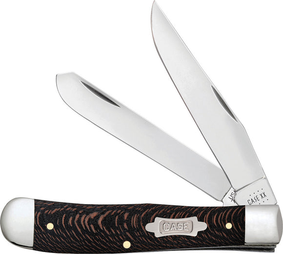 Case Cutlery Black Sycamore Wood Handle Stainless Clip Point Folding Knife 25570