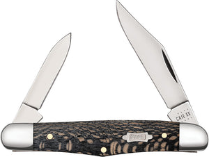 Case Cutlery Half Whittler Pocket Knife Black Sycamore Folding Stainless 25571