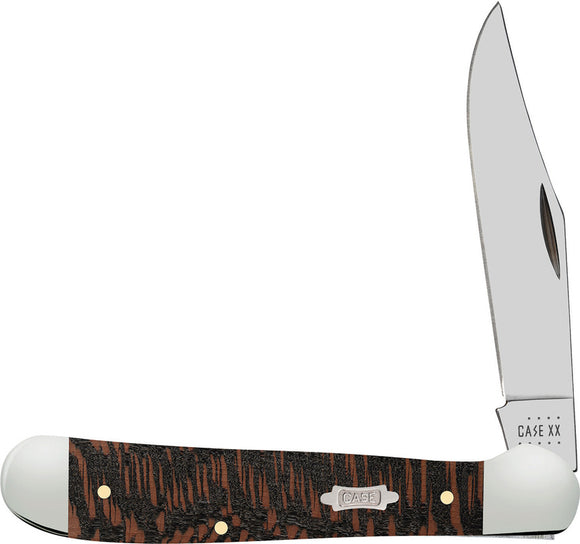 Case Cutlery Copperhead Black Sycamore Wood Folding Stainless Knife 25572