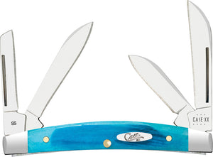 Case Cutlery Small Congress Caribbean Blue BoneFolding Pocket Knife 25586