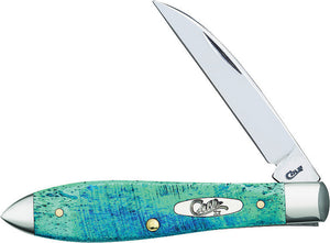 Case Cutlery Teardrop Caribbean Blue Folding Pocket Knife 25599