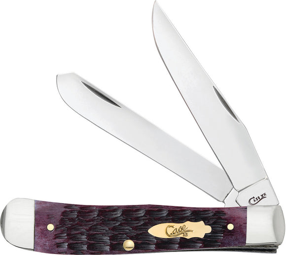 Case Cutlery Trapper Cabernet Bone Folding Pocket Knife 25720