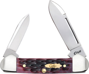 Case Cutlery Baby Butterbean Cabernet Bone Folding Pocket Knife 25724