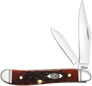 Case Cutlery Walnut Bone Peanut Clip & Pen Blades Folding Pocket Knife 26023