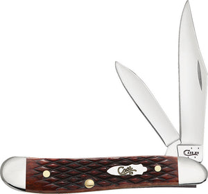 Case Cutlery XX Peanut Chestnut Checkered Bone Folding Pocket Knife 26075