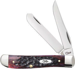 Case Cutlery Mini Trapper Crimson Peach Folding Two Blade Pocket Knife 27381