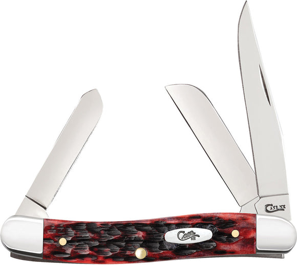 Case Cutlery Stockman Crimson Peach Folding Three Blade Pocket Knife 27382