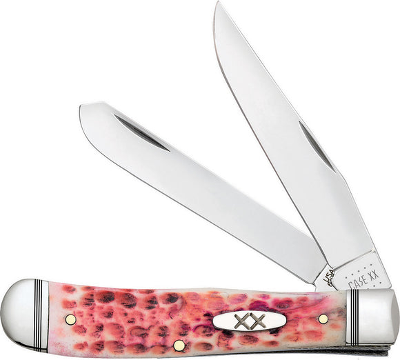 Case Cutlery Trapper Raspberry Bone Pink Folding Tru-Sharp Pocket Knife 27720