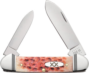 Case Cutlery Canoe Pink Raspberry Jigged Bone Folding Pocket Knife 27722