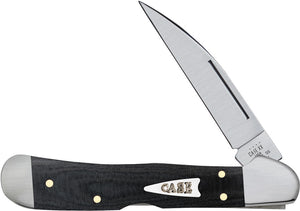 Case XX Cutlery Copperlock Black Micarta Folding Pocket Knife 27736