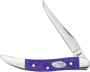 Case Cutlery Toothpick Ultra Violet Bone Folding Clip Point Pocket Knife 27761