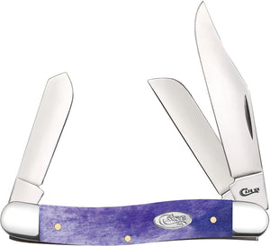 Case Cutlery Stockman Ultra Violet Bone Folding Pocket Knife 27762