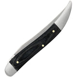 Case Cutlery Toothpick Black Smooth Micarta Folding Stainless Clip Point Pocket Knife 27819