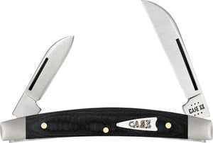 Case Cutlery Small Congress Black Micarta Folding Stainless Steel 2 Blade Pocket Knife 27821