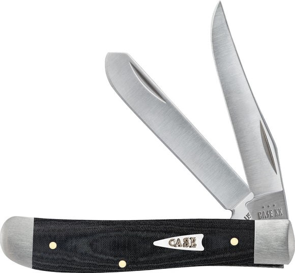 Case Cutlery Mini Trapper Black Micarta Folding Stainless Pocket Knife 27822