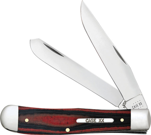 Case Cutlery Trapper Red & Black Micarta 10254ss Folding Pocket Knife 27850