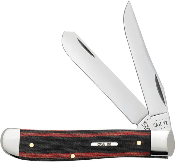 Case XX Cutlery Mini Trapper Black & Red Folding Pocket Knife 27852