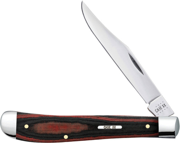 Case Cutlery Slimline Trapper Black & Red 101048ss Folding Pocket Knife 27857