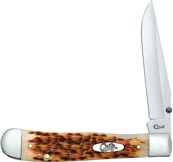 Case Cutlery Kickstart Trapperlock A/O Amber Bone Folding Pocket Knife 30090