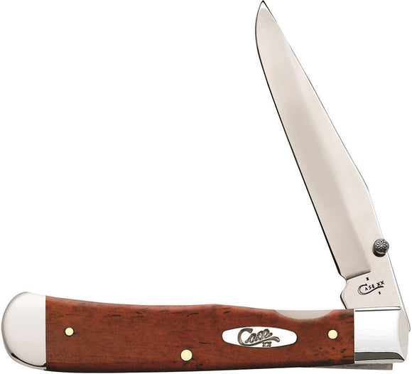Case XX TrapperLock Chestnut Handle Stainless Mirror Clip Pt Folding Knife 30112