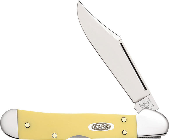 Case Cutlery Mini Copperlock Yellow Synthetic Folding Pocket Knife 30116