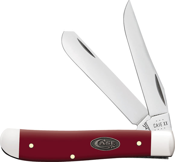 Case Cutlery Mini Trapper Mulberry Smooth Folding Stainless Pocket Knife 30461