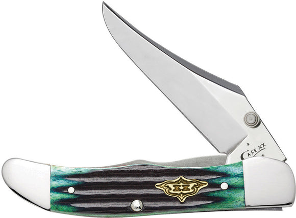 Case XX Hunter SC Hunter Green Jigged Bone Folding Pocket Knife 61265L SS 30955