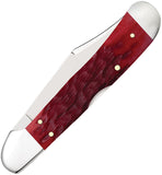 Case Copperlock Dark Red Jigged Bone Folding Carbon Steel Pocket Knife 31946