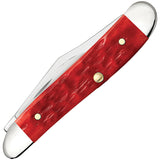 Case Cutlery Peanut Dark Red Bone Folding Stainless Steel Pocket Knife 31948