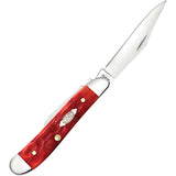 Case Cutlery Peanut Dark Red Bone Folding Stainless Steel Pocket Knife 31948