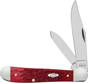 Case Cutlery Copperhead Dark Red Bone Handle Stainless Clip Point Knife 31953