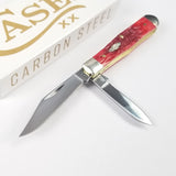 Case Cutlery XX Folding Pocket Knife Red Bone Swell Center Jack 31959