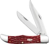 Case Cutlery Dark Red Bone Peach Seed Bone Folding Stainless Pocket Knife 31960