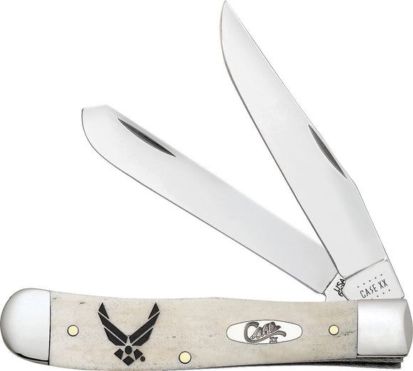 Case Cutlery Pocket Knife U.S. Air Force Trapper Bone Folding Stainless 32403