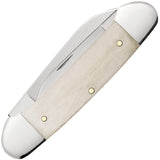 Case Cutlery Chevrolet Canoe Pocket Knife Bone Folding Stainless Blades 33707