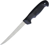 Case Cutlery 11.25" Fillet Fixed Black Handle Blade Knife w/ Leather Sheath 342