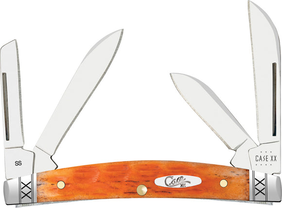 Case Cutlery Small Congress Cayenne Jigged Bone Folding  Pocket Knife 35808
