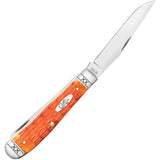 Case Cutlery Trapper Cayenne Crandall Orange Folding Stainless Steel Pocket Knife 35810