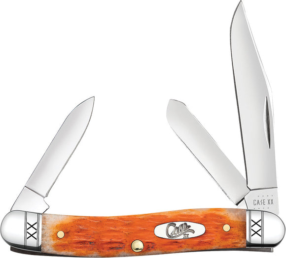 Case Cutlery Pocket Knife Stockman Cayenne Bone Folding Stainless Blades 35812