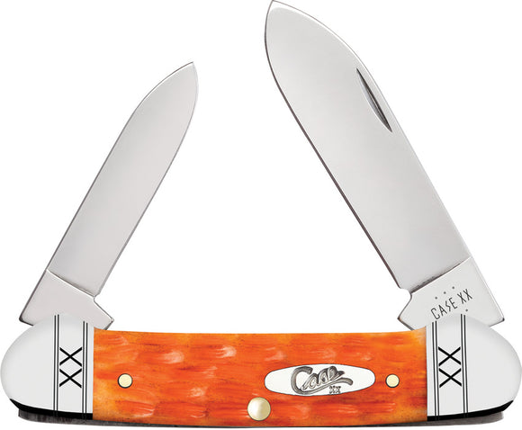 Case Cutlery Canoe Cayenne Jigged Orange Folding Stainless Pocket Knife 35818
