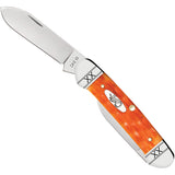 Case Cutlery Canoe Cayenne Jigged Orange Folding Stainless Pocket Knife 35818